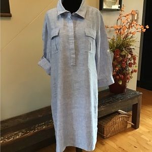 100% Linen dress. Resort Collection Size L